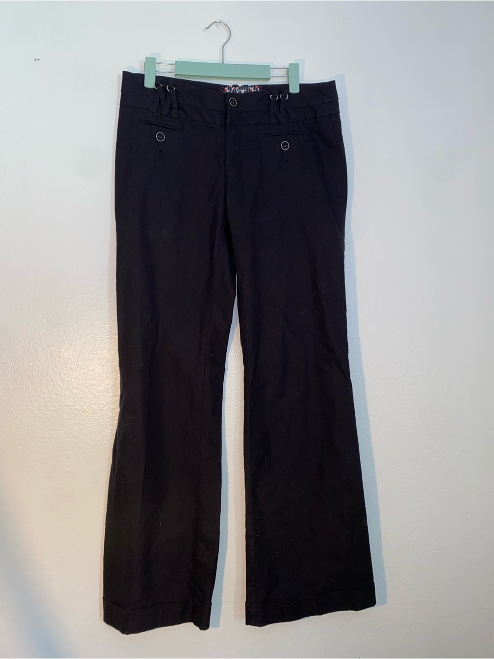Anthropologie Daughters of Liberation black flare pants size 8
